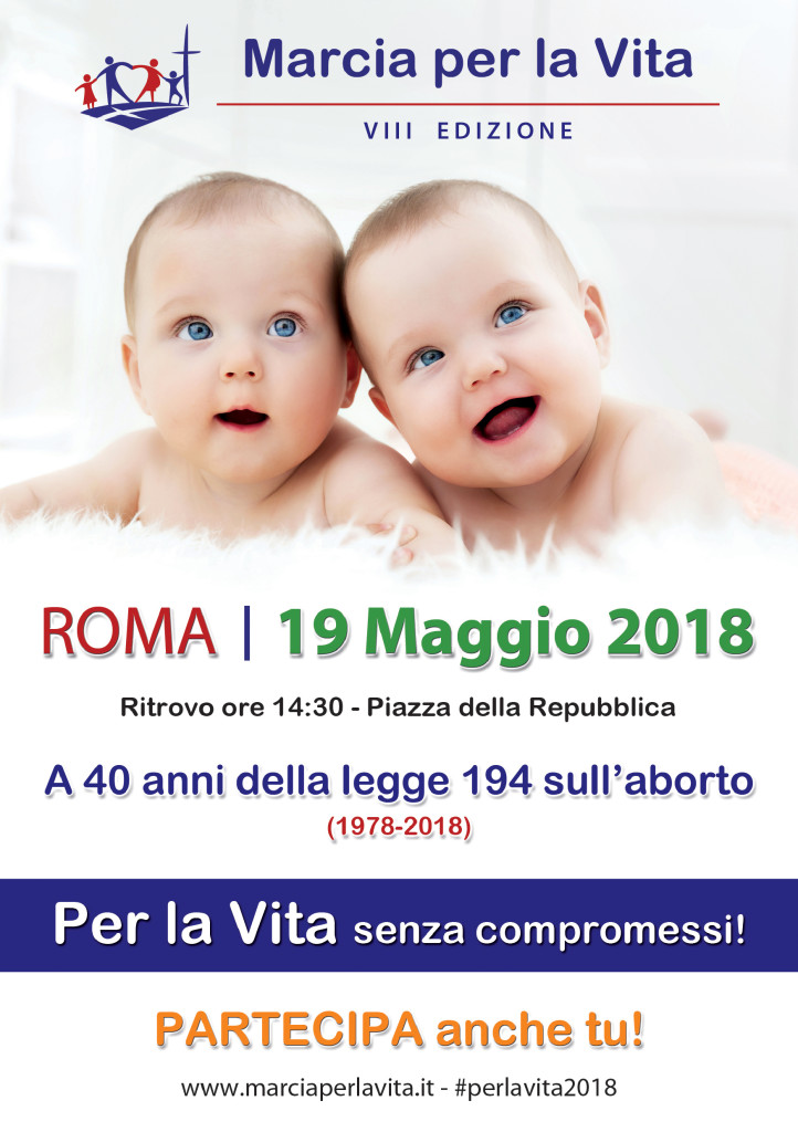 Volantino della Marcia per la Vita 2018